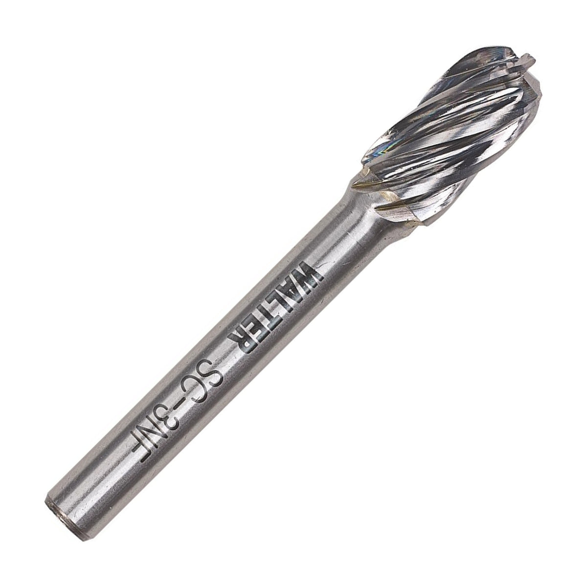 Walter 1/4 inch cylindrical ball nose carbide burr, aluminum / non-ferrous cut, part 01V060