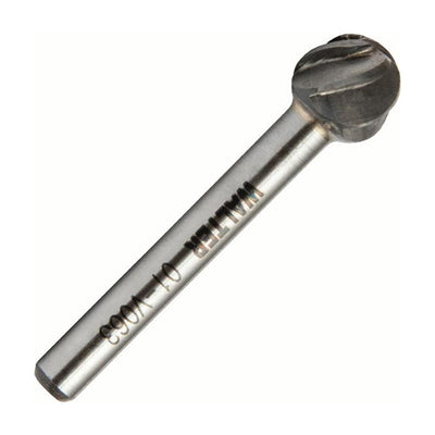 Walter 1/2 inch ball carbide burr, aluminum / non-ferrous cut, part 01V063