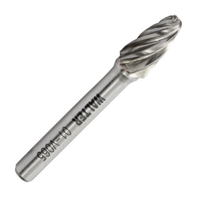 Walter 3/8 inch round nose tree carbide burr, aluminum / non-ferrous cut, part 01V065