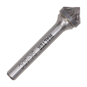 Walter 1/2 inch 90° countersink carbide burr, double cut, part 01V068