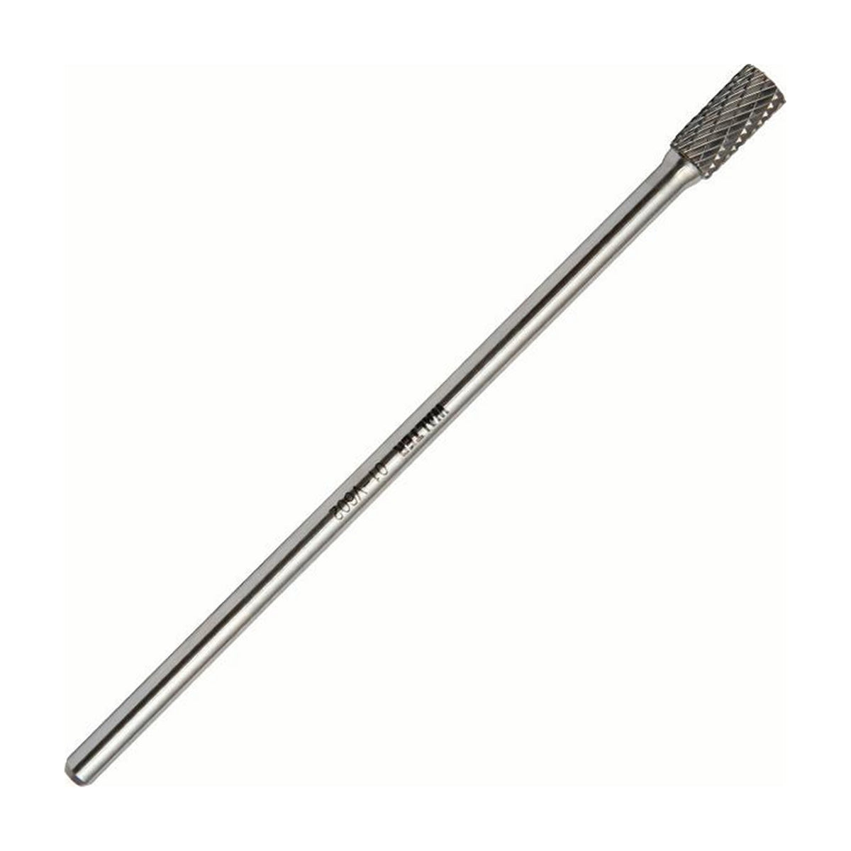 Walter 3/8 inch cylindrical ball nose carbide burr, double cut (shown: similar 01V602)