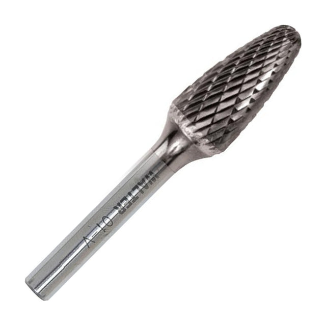 Walter 3/8 inch round nose tree carbide burr, double cut, part 01V614