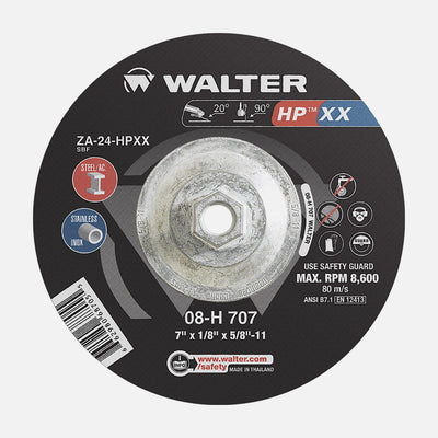 Walter HP XX 7 inch grinding wheel, part 08H707