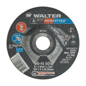Walter 5 inch x 5/32 inch x 7/8 inch PIPEFITTER Grinding Wheel, Type 27, part 08N504
