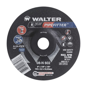 Walter 6 inch x 1/8 inch x 7/8 inch PIPEFITTER Grinding Wheel, Type 27, part 08N602