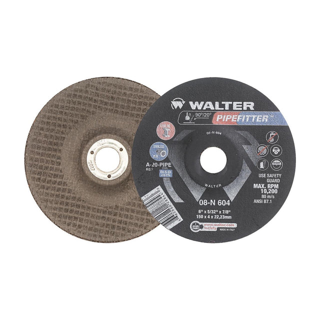 Walter 6 inch x 5/32 inch x 7/8 inch PIPEFITTER Grinding Wheel, Type 27, part 08N604