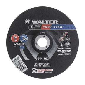 Walter 7 inch x 3/32 inch x 7/8 inch PIPEFITTER Grinding Wheel, Type 27, part 08N703