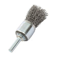 Walter 3/4 inch ALLSTEEL Crimped Wire Mounted End Brush, 1/4 inch Shank, .0118 inch Carbon Steel, part 09C008