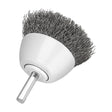 Walter 1-1/2 inch ALLSTEEL Crimped Wire Mounted Cup Brush, 1/4 inch Shank, .0118 inch Carbon Steel, part 09C015