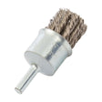 Walter 1-1/8 inch ALLSTEEL Knot-Twisted Wire Mounted End Brush, 1/4 inch Shank, .020 inch Carbon Steel, 09C070, part 09C070