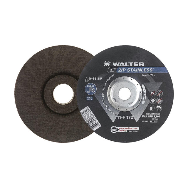 Walter 7 inch x 1/16 inch x 7/8 inch ZIP STAINLESS Cut-Off Wheel, Type 27, part 11F172