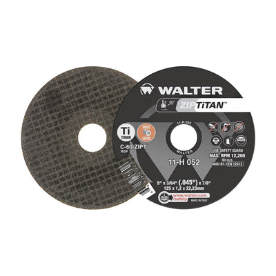Walter 5 inch x 3/64 inch x 7/8 inch ZIP TITAN Cut-Off Wheel, Type 1, part 11H052