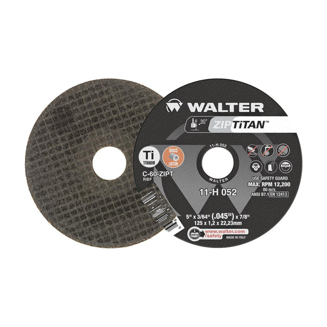 Walter 5 inch x 3/64 inch x 7/8 inch ZIP TITAN Cut-Off Wheel, Type 1, part 11H052