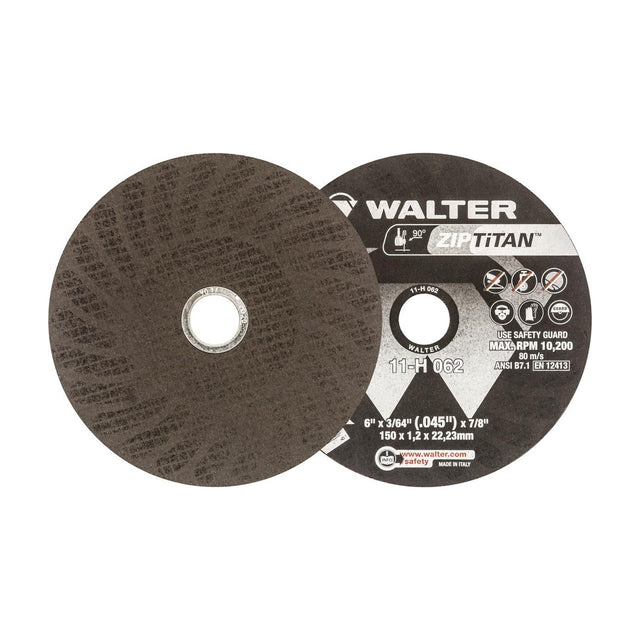 Walter 6 inch x 3/64 inch x 7/8 inch ZIP TITAN Cut-Off Wheel, Type 1, part 11H062