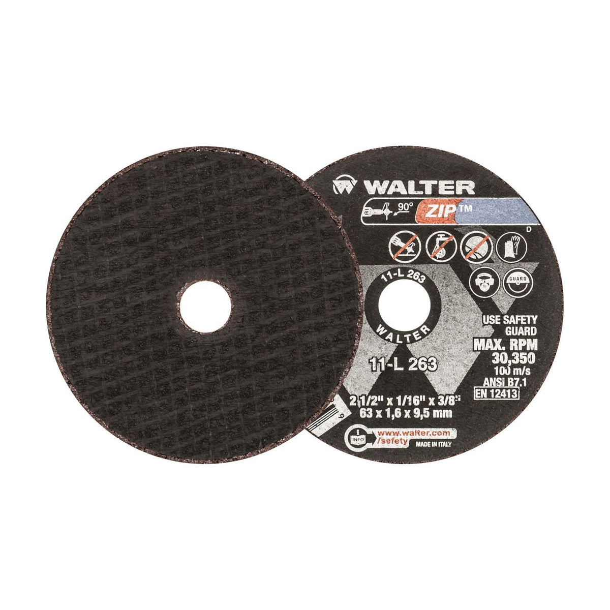 Walter 2-1/2 inch x 1/16 inch x 3/8 inch ZIP Cut-Off Wheel, Type 1, part 11L263