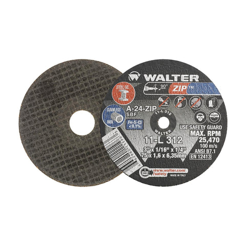 3" x 1/16" x 1/4" ZIP Cut-Off Wheel, Type 1