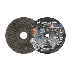 Walter 4 inch x 1/32 inch x 3/8 inch ZIP Cut-Off Wheel, Type 1, part 11L403