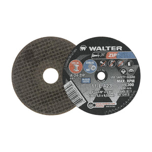 Walter 4 inch x 1/8 inch x 1/4 inch ZIP Cut-Off Wheel, Type 1 (shown: similar 11L423)