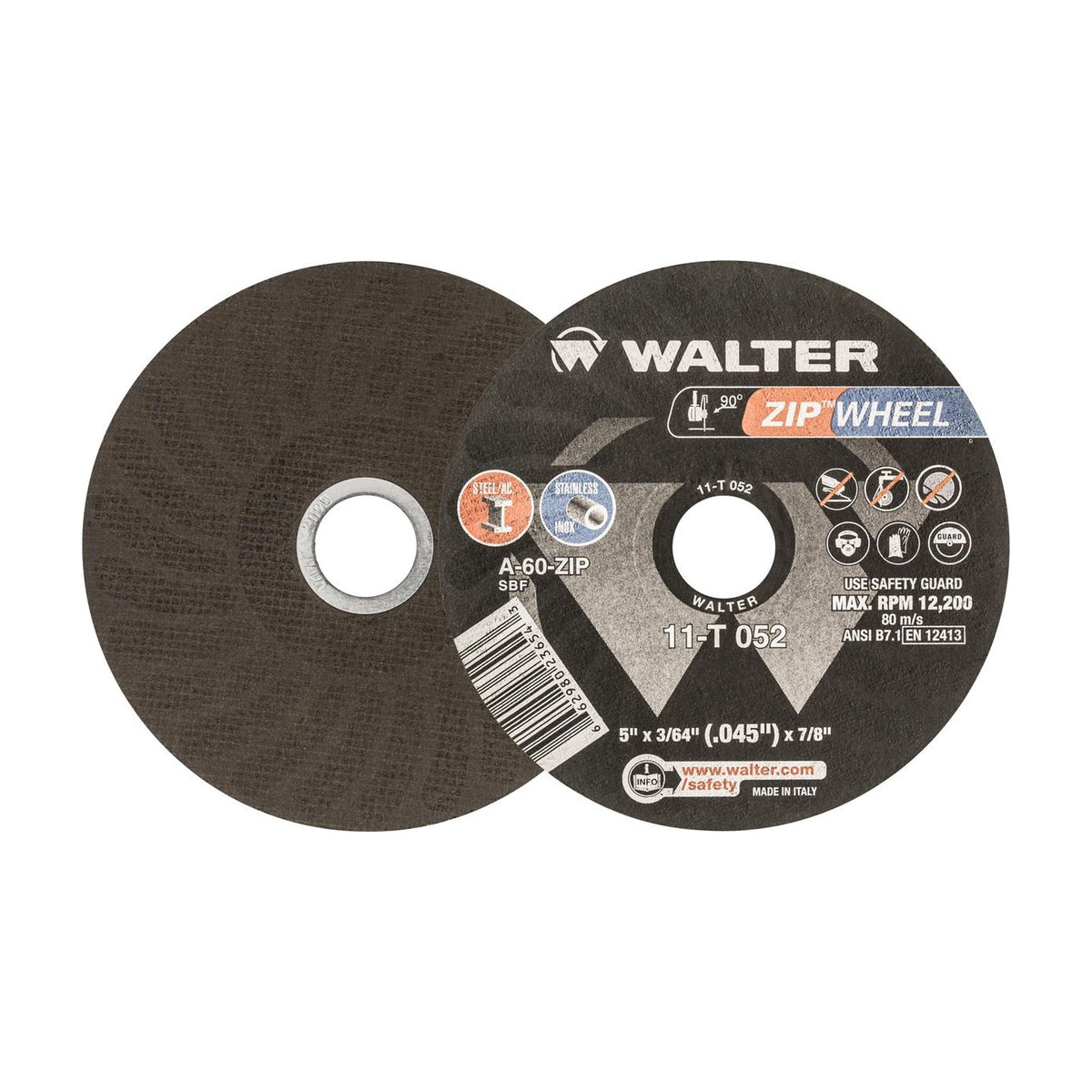 Walter 5 inch x 3/64 inch x 7/8 inch ZIPCUT Cut-Off Wheel, Type 1, part 11T052