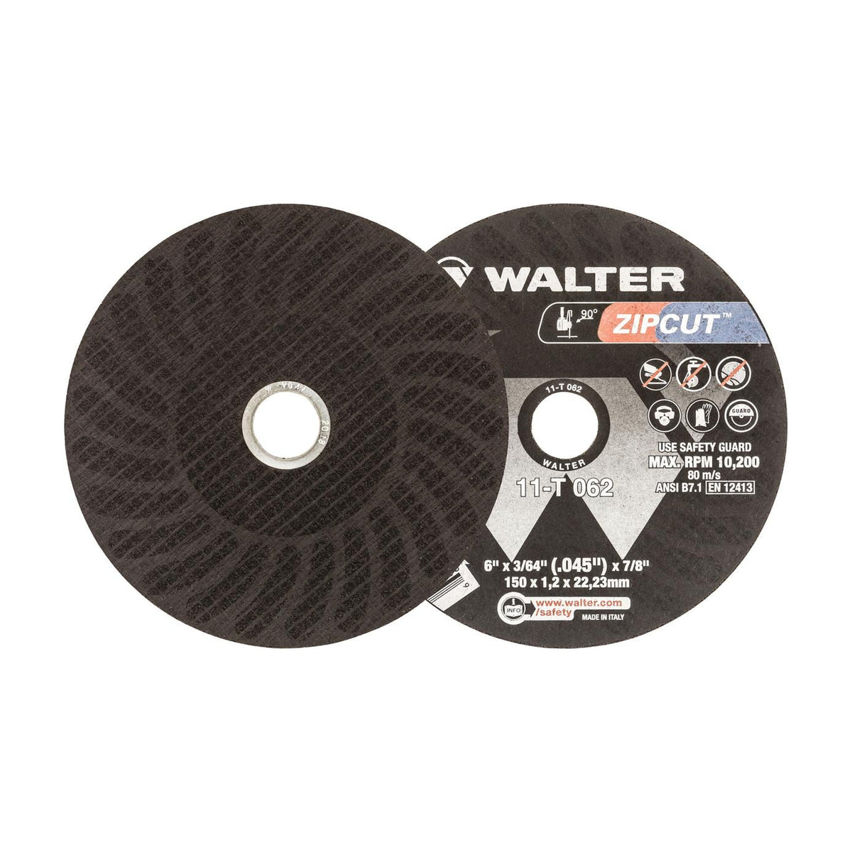 Walter 6 inch x 3/64 inch x 7/8 inch ZIPCUT Cut-Off Wheel, Type 1, part 11T062