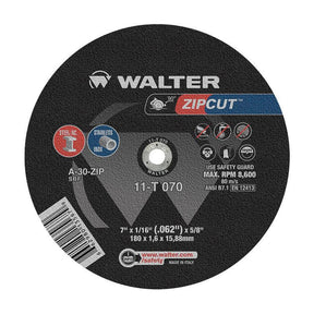Walter 7 inch x 1/16 inch x 5/8 inch ZIPCUT Cut-Off Wheel, Type 1 for Circular Saws, part 11T070