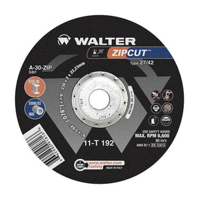 Walter 9 inch x 5/64 inch x 7/8 inch ZIPCUT Cut-Off Wheel, Type 27, part 11T192