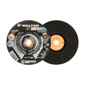 Walter 5 inch x 3/64 inch x 5/8 inch-11 ZIPCUT Cut-Off Wheel, Type 27S Spin-On, part 11T352