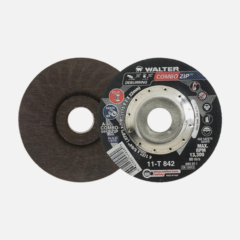 4-1/2" x 5/64" x 7/8" COMBO ZIP Cut & Deburr Wheel, Type 27