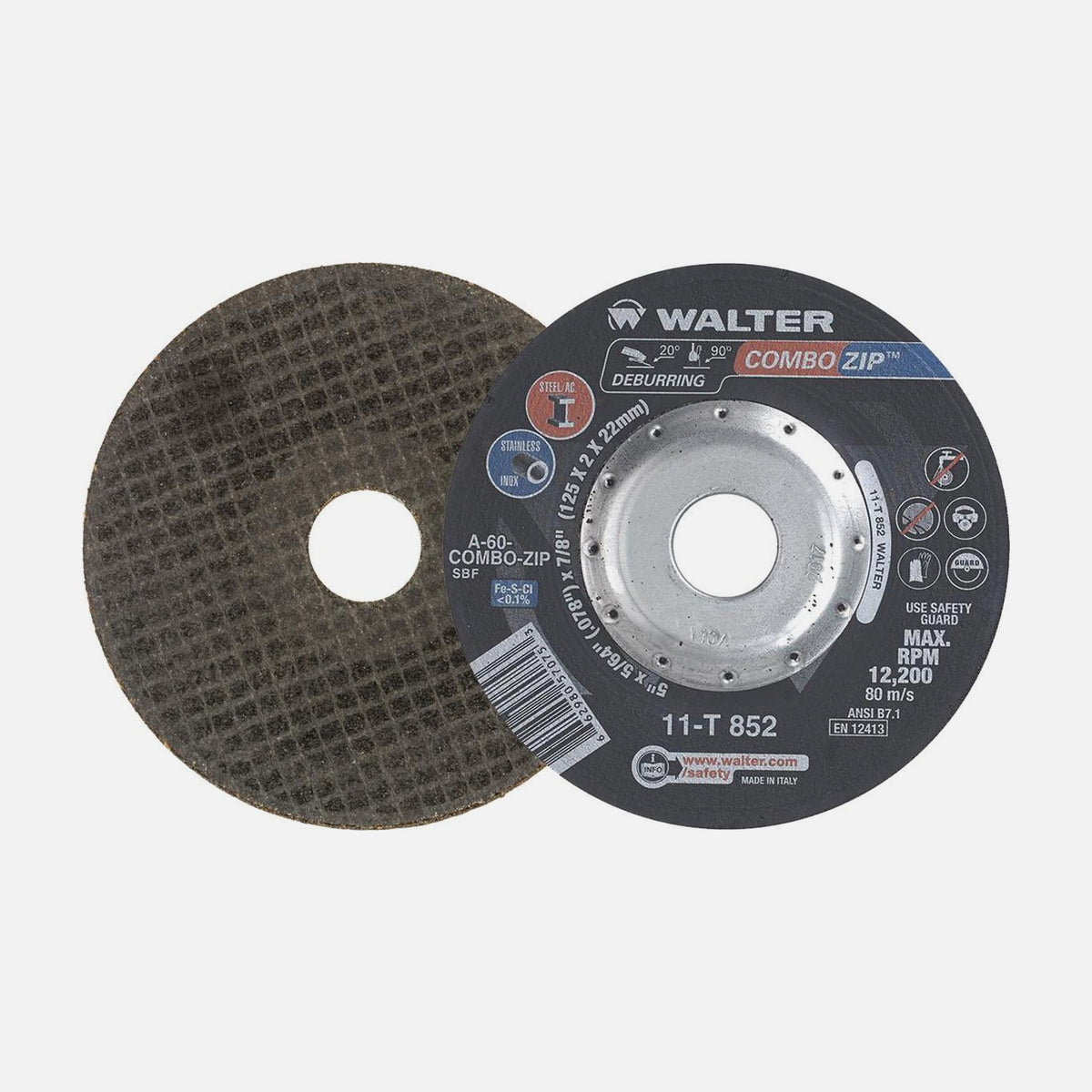 Walter COMBO ZIP 5 inch cut & deburr wheel, part 11T852