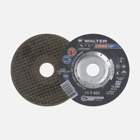 5" x 5/64" x 7/8" COMBO ZIP Cut & Deburr Wheel, Type 27