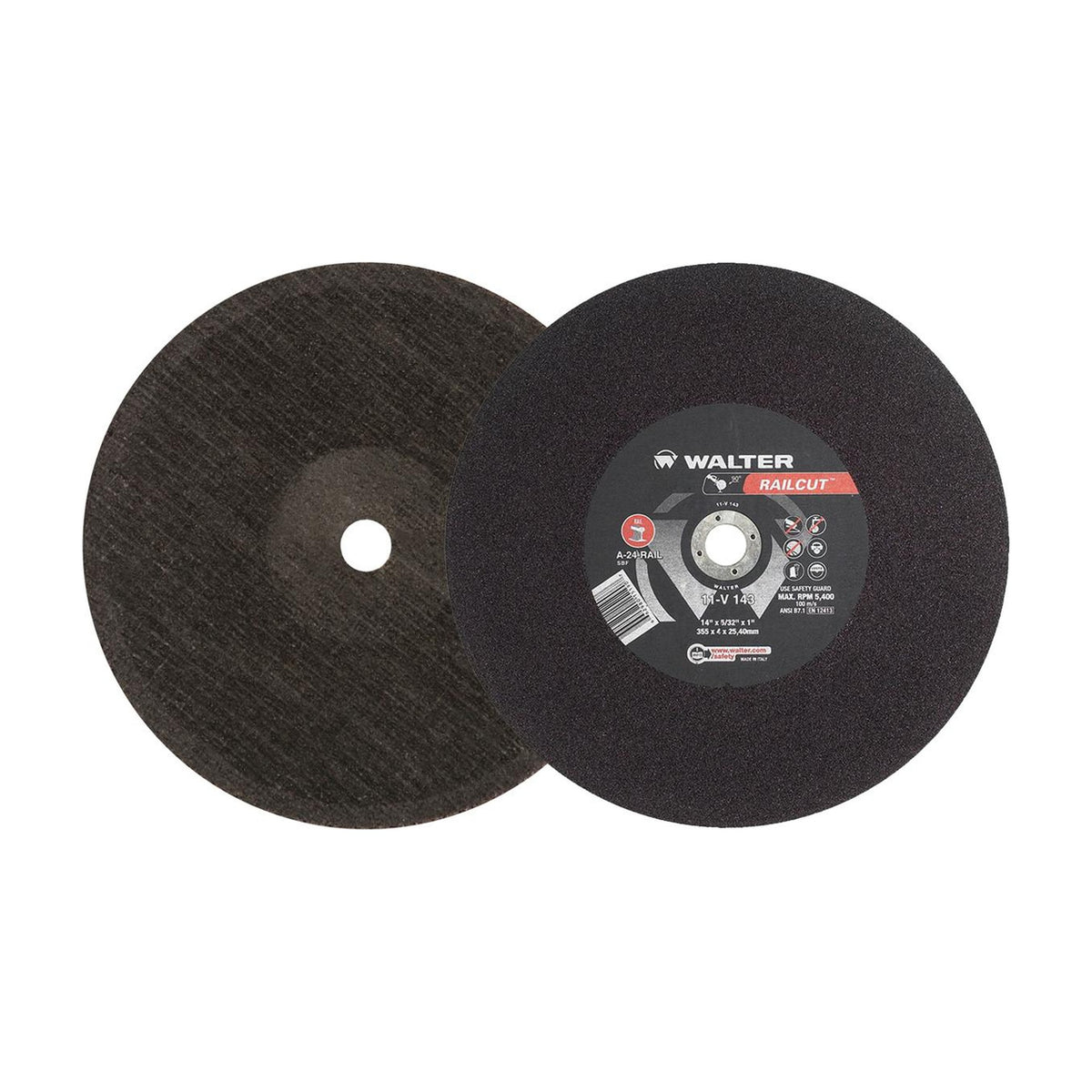 Walter 14 inch x 5/32 inch x 1 inch RAILCUT II Cut-Off Wheel, part 11V143