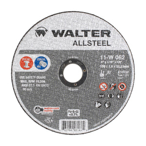 Walter 6 inch x 1/16 inch x 7/8 inch ALLSTEEL Cut-Off Wheel, Type 1, part 11W062