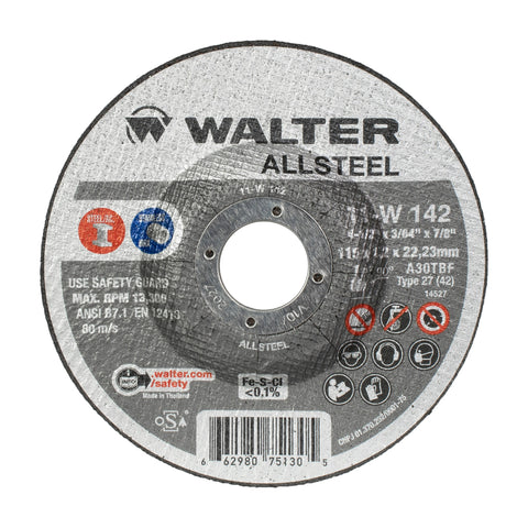 4-1/2" x 3/64" x 7/8" ALLSTEEL Cut-Off Wheel, Type 27