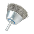 Walter 2-3/8 inch Crimped Wire Mounted Cup Brush, 1/4 inch Shank, .0118 inch Carbon Steel, part 13C018