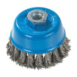 Walter 3 inch x 5/8 inch-11 Knot-Twisted Wire Cup Brush, .015 inch Stainless Steel, part 13F314