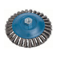 Walter 7 inch x 5/8 inch-11 Knot-Twisted Wire Saucer Cup Brush, .020 inch Stainless Steel, part 13H714