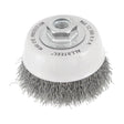 Walter 3 inch x 5/8 inch-11 ALLSTEEL Crimped Wire Cup Brush, .0118 inch Stainless Steel, part 13W302
