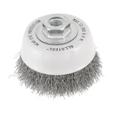 3" x 5/8"-11 ALLSTEEL Crimped Wire Cup Brush, .0118" Stainless Steel