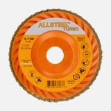 5" x 7/8" ALLSTEEL TURBO Flap Disc, 60 Grit, Type 27