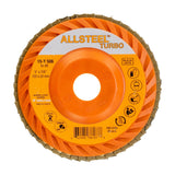 5" x 7/8" ALLSTEEL TURBO Flap Disc, 60 Grit, Type 27