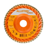 5" x 7/8" ALLSTEEL TURBO Flap Disc, 80 Grit, Type 27