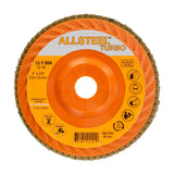 6" x 7/8" ALLSTEEL TURBO Flap Disc, 40 Grit, Type 27
