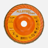 6" x 7/8" ALLSTEEL TURBO Flap Disc, 60 Grit, Type 27