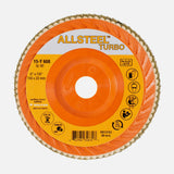 6" x 7/8" ALLSTEEL TURBO Flap Disc, 80 Grit, Type 27