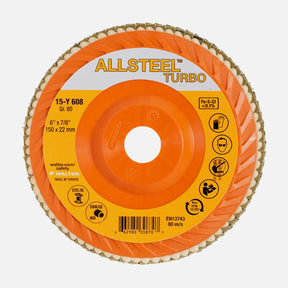 Walter ALLSTEEL TURBO 6 inch flap disc, part 15Y608