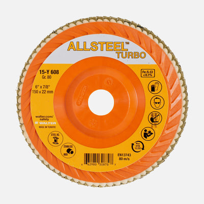 Walter ALLSTEEL TURBO 6 inch flap disc, part 15Y608