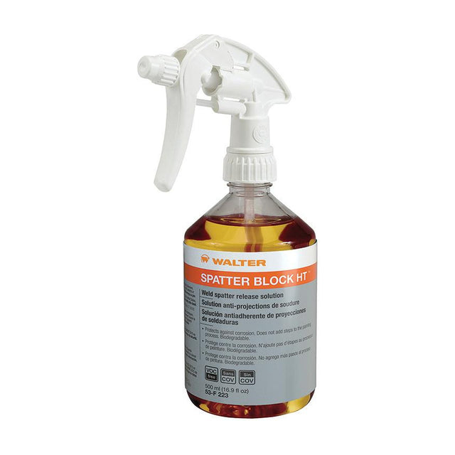 Walter SPATTER BLOCK HT High-Temperature Anti-Spatter Solution, 500 mL (16.9 oz) Sprayer Bottle, part 53F223