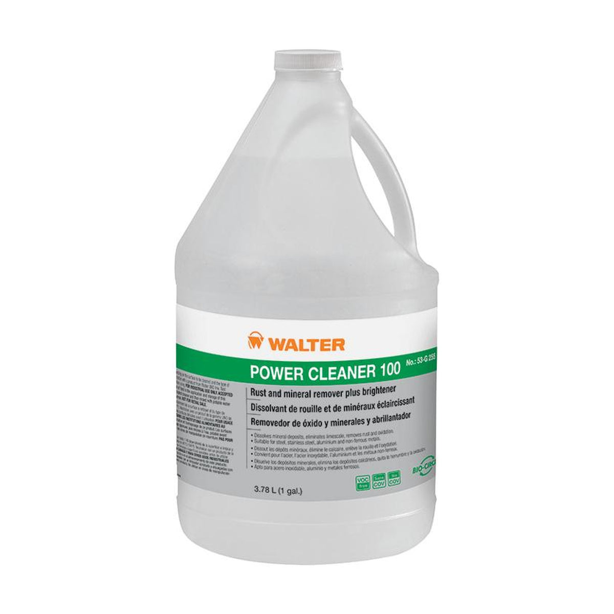 Walter POWER CLEANER 100 Rust and Mineral Remover and Brightener, 3.78 L (1 gal) Jug, part 53G255