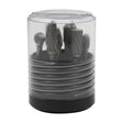 Drillco carbide burr set in its case (shown: similar 70S005DC)