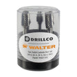 Drillco carbide burr set in its case, part 70S011DC